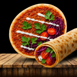 Lahmacun mit Fleisch